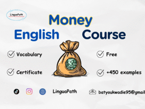 Blue White Modern English Course Facebook Cover (1)